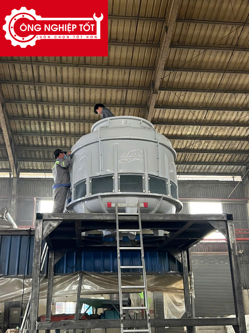 Hình ảnh thực tế tháp giải nhiệt Alpha 100RT